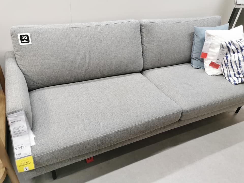Klintorp sofa fra IKEA